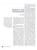 Alchemie und Zeitenwende