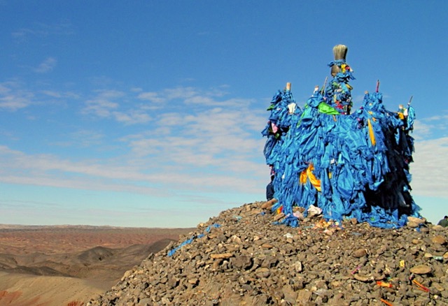 heilige "Wunschberg" in der Mongolei